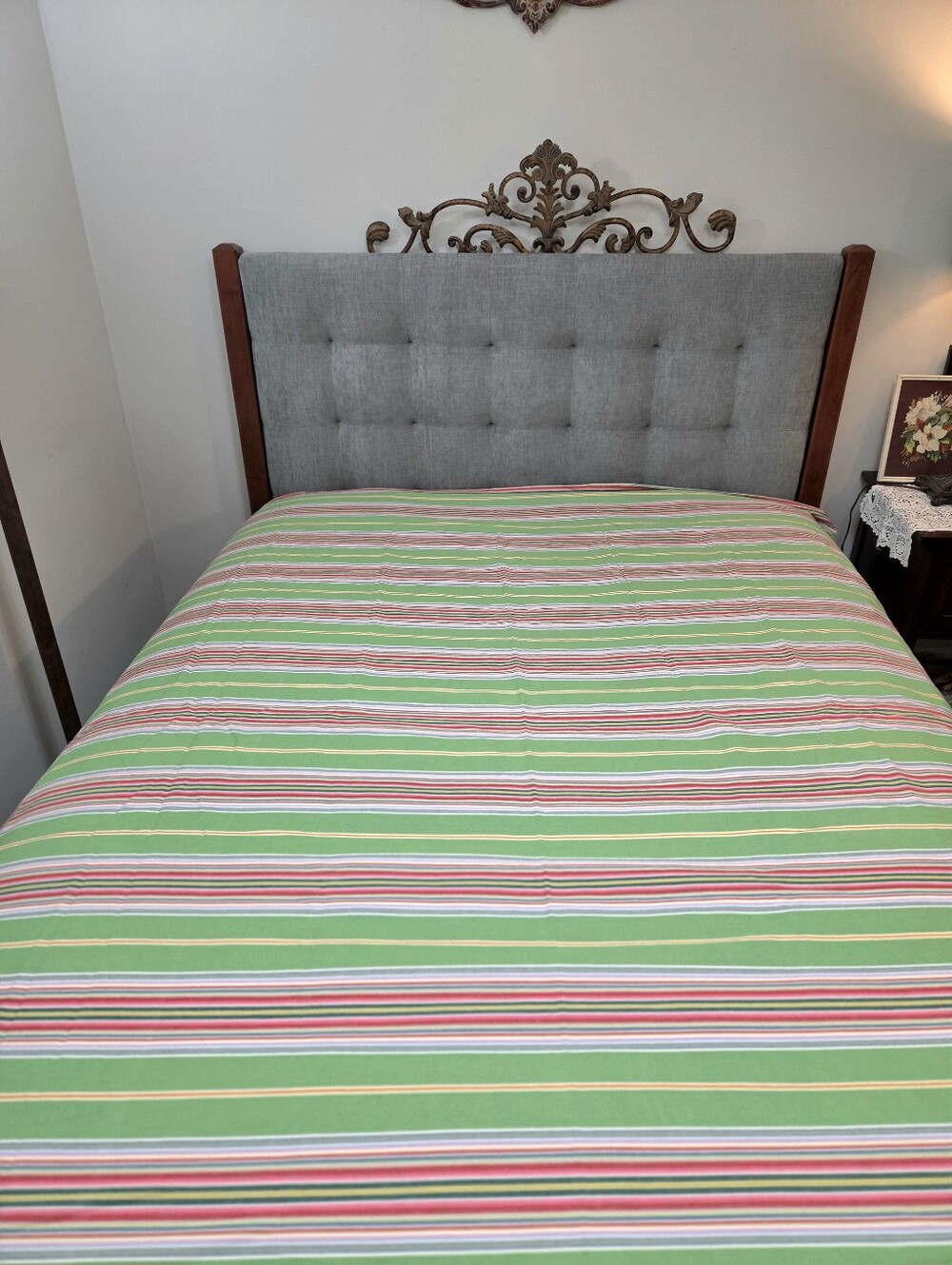 Pottery Barn Queen Striped Cotton Duvet Cover